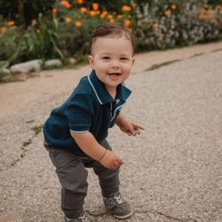 "Smiling Toddler Portrait at South Coast Botanic Garden - Natural Outdoor Family Photography in Los Angeles"