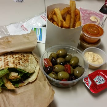 Nando's Peri-Peri - Holy cow, tons of food! Chicken breast pita + fries (peri mayo a must) + olives (free w/punch card) = delicious lunch for $9! - South African Near Me - Towson, Maryland Nando's Peri-Peri - Holy cow, tons of food! Chicken breast pita + fries (peri mayo a must) + olives (free w/punch card) = delicious lunch for $9! - South African Near Me - Towson, Maryland
