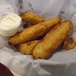 Ready Randy's Sports Bar & Grill - Deep fried pickles with dipping sauce.