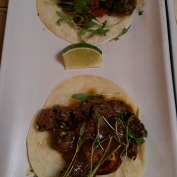 Cascabel - Sirloin Steak Tacos ($10), surprisingly tender - Cocktail Bars Near Me - Los Angeles, California