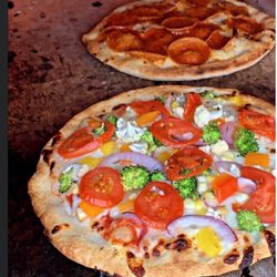 Garden of Eaten Food Truck - Veggie and Hot Honey Pepperoni Pizza