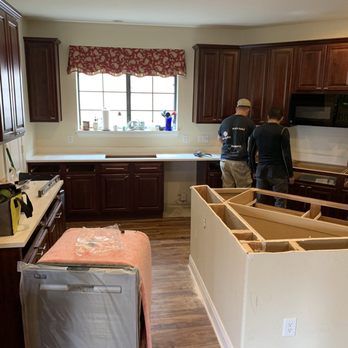 A+ Countertops - The team working on demo and bringing in new slabs. - Countertop Installation Near Me