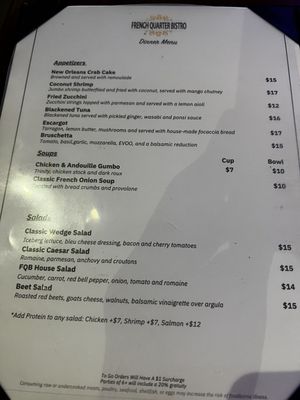 Menu photo 4 French Quarter Bistro Saint Thomas, VI