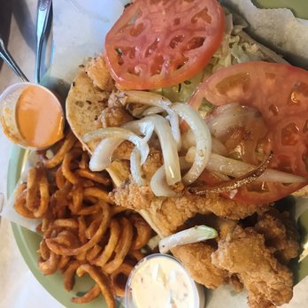Red Crawfish Seafood & wings 2 - Fried White Fish & Shrimp Po' Boy with Curly Fries . . . - Seafood Near Me - Loganville, Georgia Red Crawfish Seafood & wings 2 - Fried White Fish & Shrimp Po' Boy with Curly Fries . . . - Seafood Near Me - Loganville, Georgia