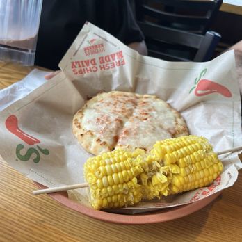Chili's - Kid's meal. Pizza and corn on the cob! - Bars Near Me - Acworth, Georgia