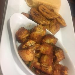 A.G.G African Restaurant & Bar - Moin Moin (Bean Cake), plantains & fish