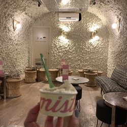 Mistura Ice Cream - Small cup and seating below