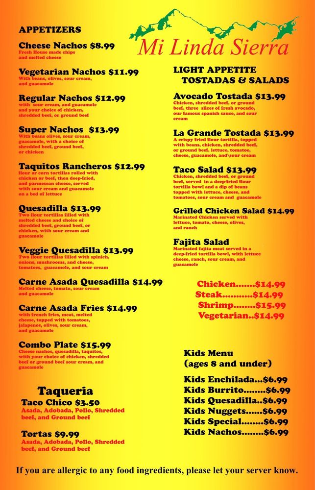 Mi Linda Sierra Mexican Restaurant