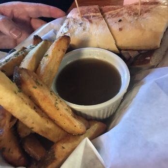 O'Mally's Irish Pub - September 2018 our family friend Chris' French dip - Irish Pub Near Me - Sacramento, California