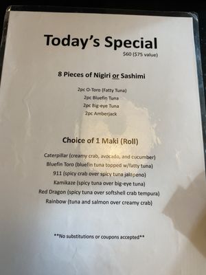 Menu photo 6 Swordfish Batavia, IL