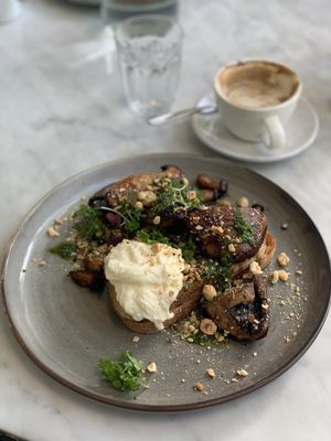 Photo of The Kettle Black - South Melbourne, VIC, AU. seasonal mushrooms on sourdough toast