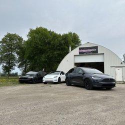 Project Phantom Auto Styling - Three ceramic coated Tesla's in for maintenance check up