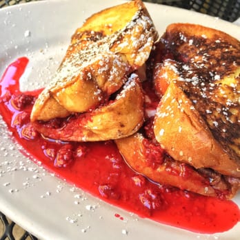Morgans Restaurant - Mascarpone and raspberry stuffed French toast - New American Near Me - Miami, Florida Morgans Restaurant - Mascarpone and raspberry stuffed French toast - New American Near Me - Miami, Florida