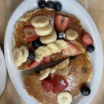 The Jagged Fork - Side "Fruit Explosion Pancakes" - Breakfast & Brunch Near Me - Ann Arbor, Michigan The Jagged Fork - Side "Fruit Explosion Pancakes" - Breakfast & Brunch Near Me - Ann Arbor, Michigan