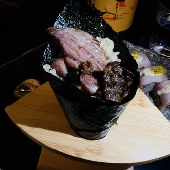 Sushi Saint Winter Park - A5 Wagyu and mushroom Handroll - Japanese Near Me - Winter Park, Florida