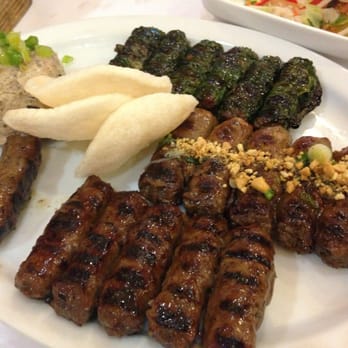 Anh Hong Saigon - Clockwise: beef wrapped in Hawaiian leaf, beef rolls w/ onion n lemongrass, grilled beef sausages, steamed beef patty (the 3-6). - Vietnamese Near Me - Milpitas, California
