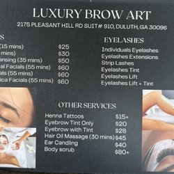 Luxury Brow Art - Price as of 03/14/25