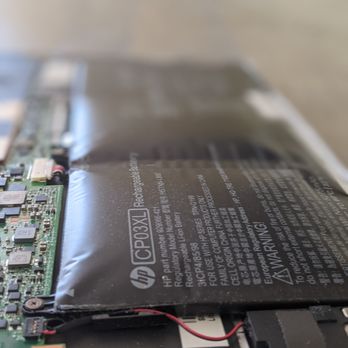 Stone Technical Solutions - Swollen laptop battery, replaced in HP Spectre x360 - IT Services & Computer Repair Near Me - Princeton, New Jersey Stone Technical Solutions - Swollen laptop battery, replaced in HP Spectre x360 - IT Services & Computer Repair Near Me - Princeton, New Jersey