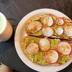 The Society Cafe - Matcha and avocado toast