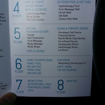 SoJo Spa Club - List of the floors and descriptions - Saunas Near Me - Edgewater, New Jersey SoJo Spa Club - List of the floors and descriptions - Saunas Near Me - Edgewater, New Jersey