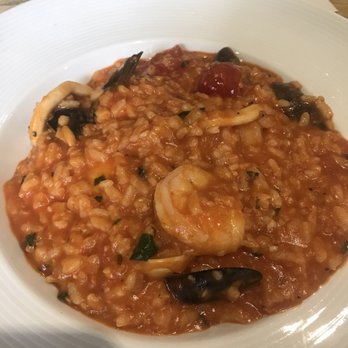 Yorkshire Rose - This seafood risotto was lovely, a tomato based sauce with muscles, clams, squid and more. - Mediterranean Near Me - Bracknell, BRC