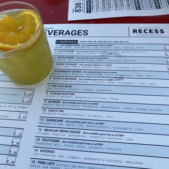 Recess - Cocktail menu - American Near Me - Chicago, Illinois Recess - Cocktail menu - American Near Me - Chicago, Illinois