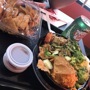 Local Poke - Won ton chips/poke bowl/ginger ale - Poke Near Me - Pleasanton, California Local Poke - Won ton chips/poke bowl/ginger ale - Poke Near Me - Pleasanton, California