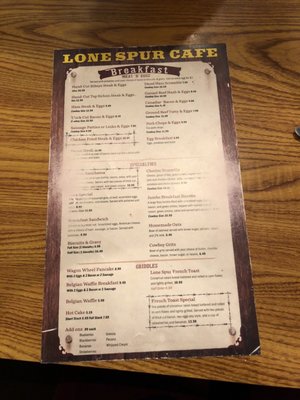 Menu photo 8 Lone Spur Cafe Prescott, AZ Menu photo 8 Lone Spur Cafe Prescott, AZ