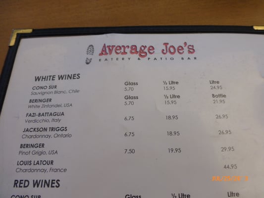 Menu photo 5 Average Joe's Eatery & Patio Bar North Bay, ON Menu photo 5 Average Joe's Eatery & Patio Bar North Bay, ON