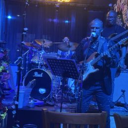 Guitar Slim, Jr. on guitar and DocTee on bass. Sitting in with Terrence and the Fortress. Guitar Slim, Jr. on guitar and DocTee on bass. Sitting in with Terrence and the Fortress.