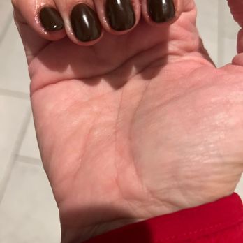 Estelle Nail Spa - Dark brown dipped - Nail Salons Near Me - Temple, Texas