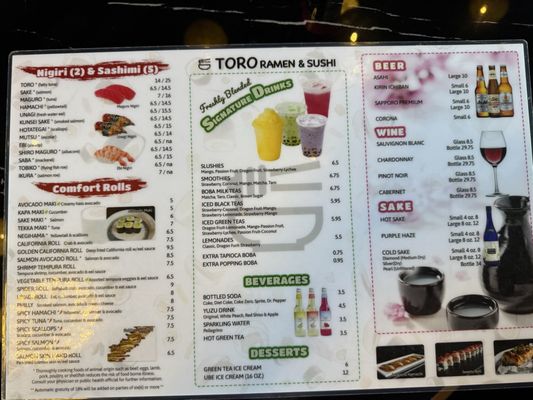 Menu photo 2 Toro Ramen and Sushi Bluffdale, UT Menu photo 2 Toro Ramen and Sushi Bluffdale, UT