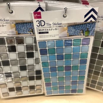 Daiso - Tile sticker for DIY backsplash in the kitchen! - Discount Store Near Me - Westminster, California