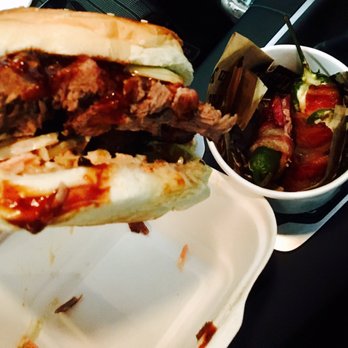 Grillstock Smokehouse - Absolute next level brisket bun, complete with jalapeño poppers (one of which blew my tits off) - St Nicks - Smokehouse Near Me - Bristol, BST Grillstock Smokehouse - Absolute next level brisket bun, complete with jalapeño poppers (one of which blew my tits off) - St Nicks - Smokehouse Near Me - Bristol, BST