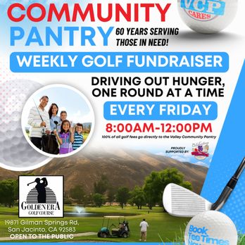 Valley Community Pantry - We host weekly golf fundraisers! - Food Banks Near Me - Hemet, California Valley Community Pantry - We host weekly golf fundraisers! - Food Banks Near Me - Hemet, California