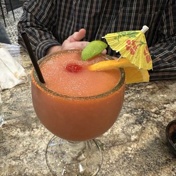 Mecate Mexican Restaurant - Frozen House Margarita (strawberry) - Desserts Near Me - Webster, New York