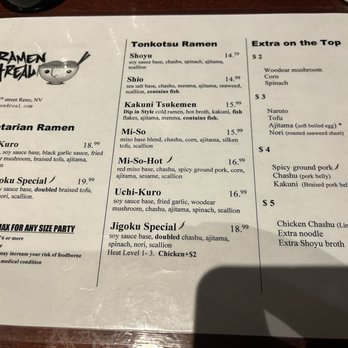 Ramen 4 Real - Menu Front - Ramen Near Me - Reno, Nevada Ramen 4 Real - Menu Front - Ramen Near Me - Reno, Nevada
