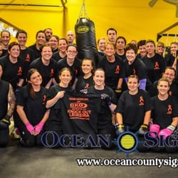 CKO Kickboxing - Group shot of fundraiser I attended with friends at CKO for a young girl with Leukemia.