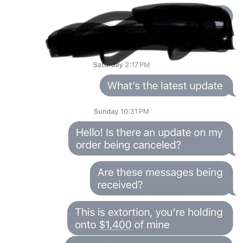 No costumer service. No costumer service.