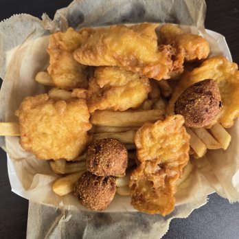 H Salt Esq Fish & Chips - Catfish dinner With hush puppies and french fries! - Fish & Chips Near Me - San Jose, California H Salt Esq Fish & Chips - Catfish dinner With hush puppies and french fries! - Fish & Chips Near Me - San Jose, California