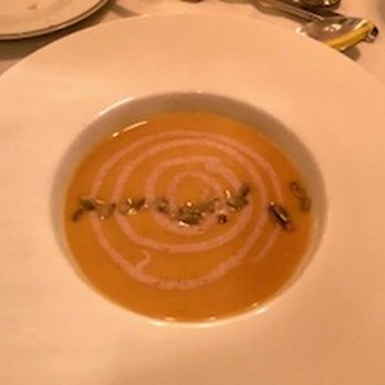 Six Tables a Restaurant - Butternut squash veloute - New American Near Me - Boca Raton, Florida Six Tables a Restaurant - Butternut squash veloute - New American Near Me - Boca Raton, Florida
