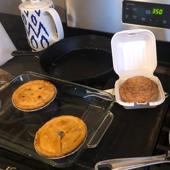 Red Hill Cake & Pastry - two pot pies heated up at home and the lemon meringue pie. - Bakeries Near Me - San Anselmo, California Red Hill Cake & Pastry - two pot pies heated up at home and the lemon meringue pie. - Bakeries Near Me - San Anselmo, California