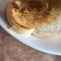 Texas toast served with gumbo soup Texas toast served with gumbo soup