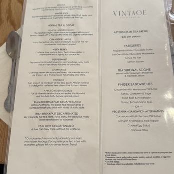 The Vintage Tea & Cake - Menu - Tea Rooms Near Me - Arlington, Massachusetts