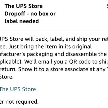 The UPS Store - Clearly it states on Amazon no box is needed . - Printing Services Near Me - Santa Rosa, California The UPS Store - Clearly it states on Amazon no box is needed . - Printing Services Near Me - Santa Rosa, California