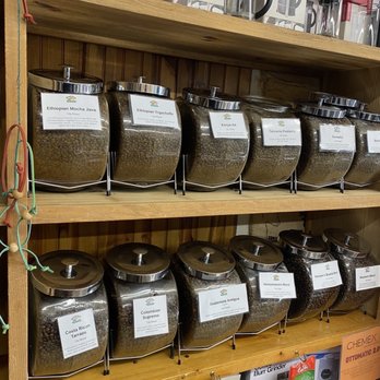 Greene's Beans Cafe - some of the coffee to take home along with coffee makers and other accessories - Coffee & Tea Near Me - Sparta, New Jersey