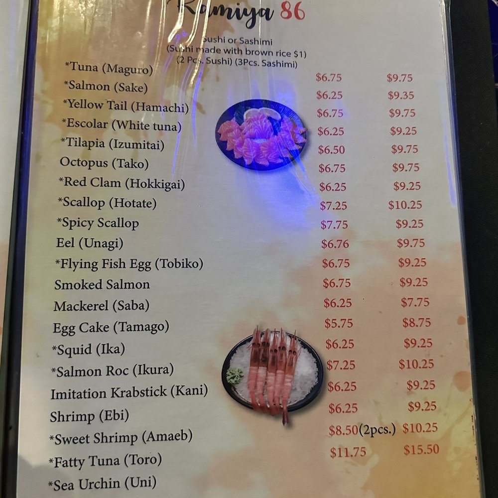 Kamiya 86 - Sushi Bars Near Me - Jacksonville Beach, Florida