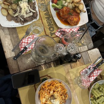 Tonnarello - Beef and potatoes, chicken and potatoes, pesto, and amatriciana. - Desserts Near Me - Rome, RM Tonnarello - Beef and potatoes, chicken and potatoes, pesto, and amatriciana. - Desserts Near Me - Rome, RM