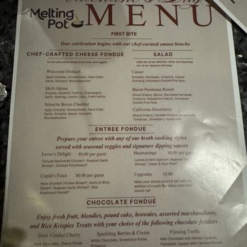 The Melting Pot - Menu - Fondue Near Me - Knoxville, Tennessee