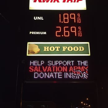 Kwik Trip - a gas station with a sign that says hot food help support the salvation army donate inside - Convenience Stores Near Me - Edgerton, Wisconsin Kwik Trip - a gas station with a sign that says hot food help support the salvation army donate inside - Convenience Stores Near Me - Edgerton, Wisconsin